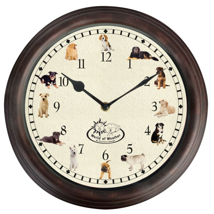 Clocks sound into puppy slobber puzzle