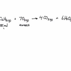 Ethane dioxide reacts mol formed moles