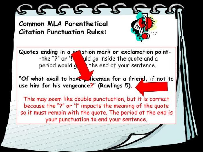 Which of the following demonstrates correct punctuation of a quotation